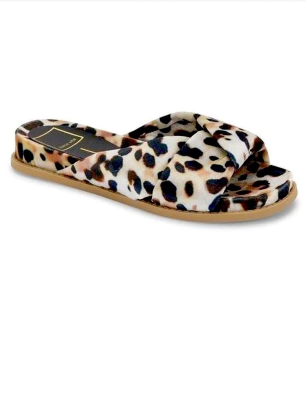 NWT Dolce Vita Women's GOLDA Velvet Slipper Animal Print Comfort